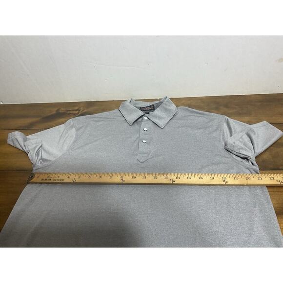Rafter C Shirt Mens Size Medium Solid Grey Performance Golf Polo - Picture 7 of 8